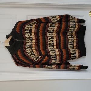 Alpaca quarter zip warm wool top, large